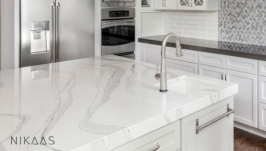 مدل سنگ کابینت آشپزخانه | سنگ کابینت سفید | سنگ کابینت مشکی