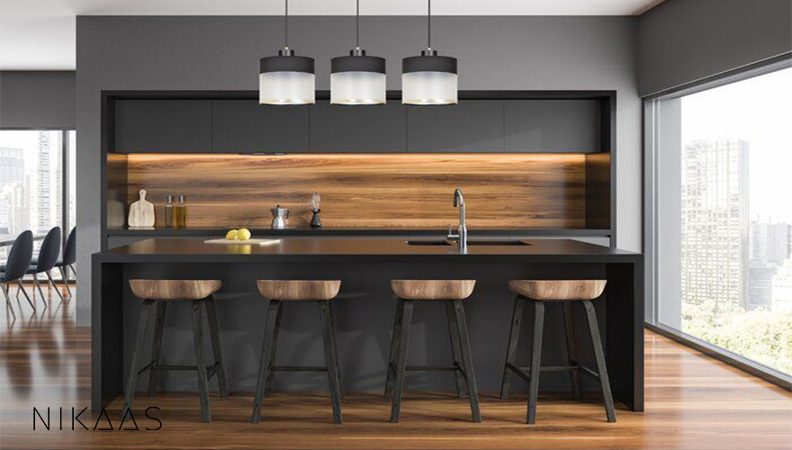 کابینت آشپزخانه مدرن و شیک | بهترین رنگ کابینت ام دی اف
