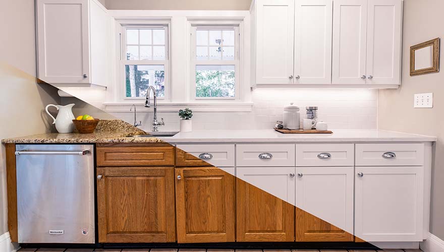 رنگ آمیزی کابینت برای کاهش هزینه بازسازی آشپزخانه